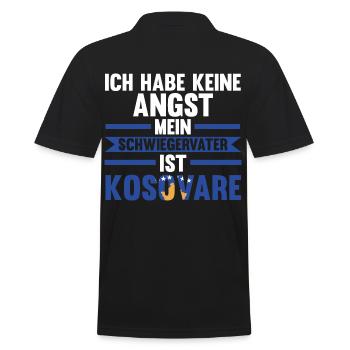 Ich habe keine Angst mein Schwiegervater ist Kosov - Männer Poloshirt - Schwarz - Hinten - Kai (181cm)