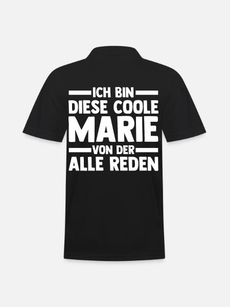 Marie - Männer Poloshirt - Schwarz