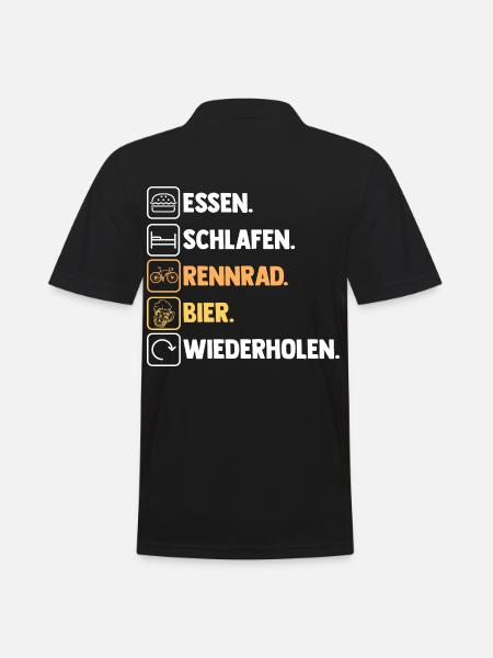 Fahrrad Rennradfahrer Rennrad - Männer Poloshirt - Schwarz