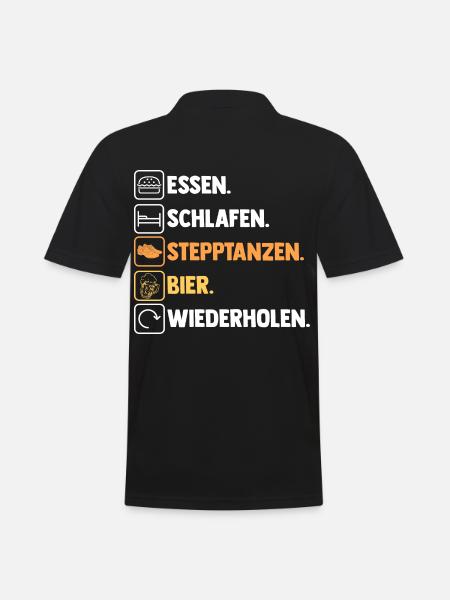 Tänzer Bier Stepptanz - Männer Poloshirt - Schwarz