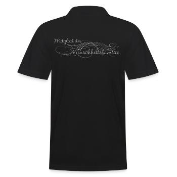 member of the human family decorated - Men's Polo Shirt - black - Back - Kai (181cm)