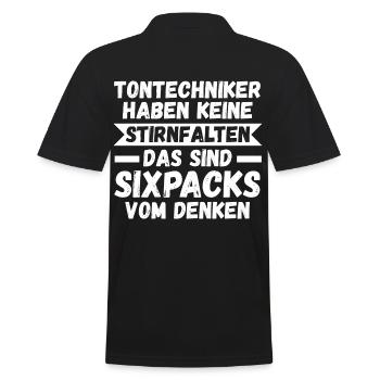 Toningenieur Tontechnik Tontechniker - Männer Poloshirt - Schwarz - Hinten - Kai (181cm)