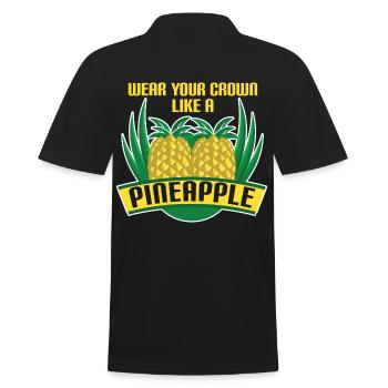 Wear Your Crown Like A Pineapple - Men's Polo Shirt - black - Back - Kai (181cm)
