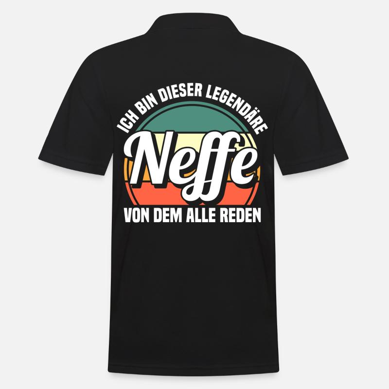 Neffe - Männer Poloshirt - Schwarz