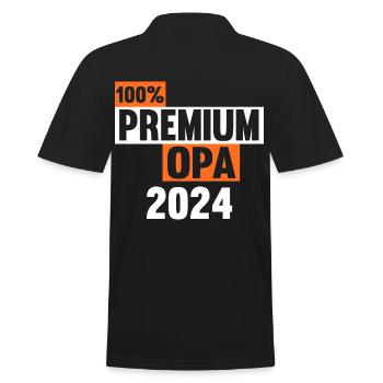 Werdender Opa 2031 - Männer Poloshirt - Schwarz - Hinten - Kai (181cm)