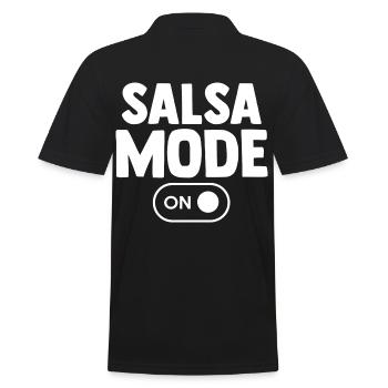 Salsa Tanz Tänzer - Männer Poloshirt - Schwarz - Hinten - Kai (181cm)