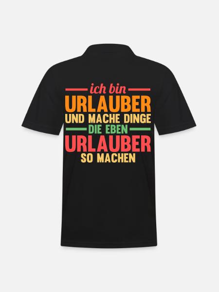 Sommerurlaub Urlauber Urlaub - Männer Poloshirt - Schwarz