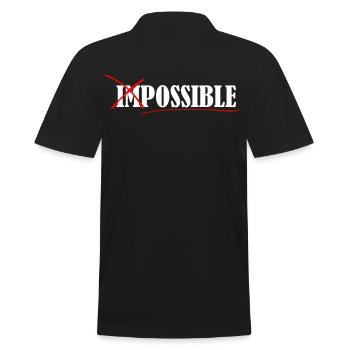 Impossible, Motivation, Training, Fitness, Running - Männer Poloshirt - Schwarz - Hinten - Kai (181cm)