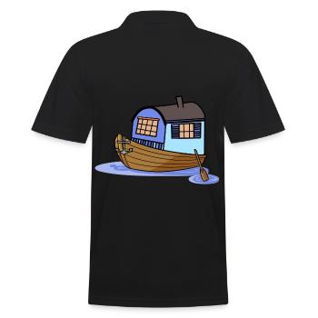 Navire Ahoi House Bateau à rames Bateau à aubes Marin - Polo Homme - noir - Dos - Kai (181cm)