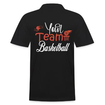 Ihr Team Basketball - Männer Poloshirt - Schwarz - Hinten - Kai (181cm)