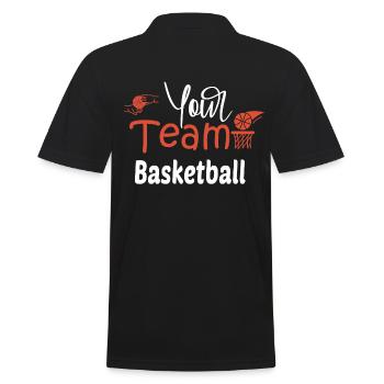Ihr Team Basketball - Männer Poloshirt - Schwarz - Hinten - Kai (181cm)