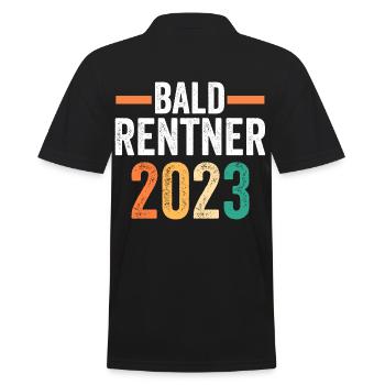 Rente 2023 Pension Pensionär Ruhestand Rentner - Männer Poloshirt - Schwarz - Hinten - Kai (181cm)