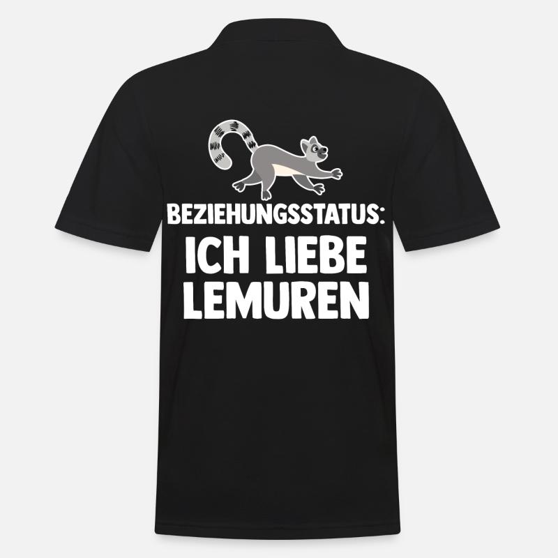 Lemur - Männer Poloshirt - Schwarz