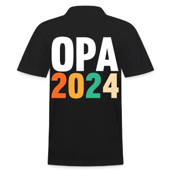 Werdender Opa 2037 - Männer Poloshirt - Schwarz - Hinten - Kai (181cm)