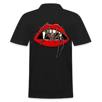 Halloween - Männer Poloshirt - Schwarz - Hinten - Kai (181cm)