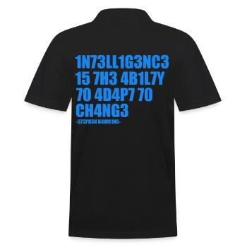 Stephen Hawking citation de renseignement - Polo Homme - noir - Dos - Kai (181cm)