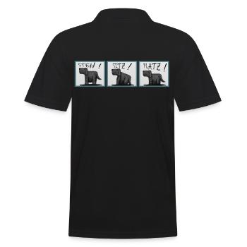 Dog dogs pooch - Men's Polo Shirt - black - Back - Kai (181cm)