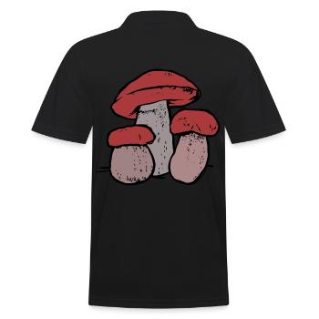 Famille Champignon Forêt Habitant Nature Ecologie Forêt - Polo Homme - noir - Dos - Kai (181cm)