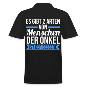 Patenonkel Pate Onkel - Männer Poloshirt - Schwarz - Hinten - Kai (181cm)
