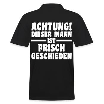 Geschieden Scheidung Scheidungsparty - Männer Poloshirt - Schwarz - Hinten - Kai (181cm)