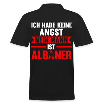 Ich habe keine Angst mein Mann ist Albaner - Männer Poloshirt - Schwarz - Hinten - Kai (181cm)