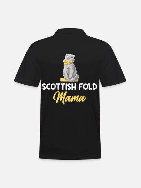 Chat écossais Fold - Polo Homme - noir