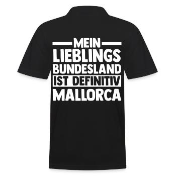 Party Urlaub Mallorca - Männer Poloshirt - Schwarz - Hinten - Kai (181cm)