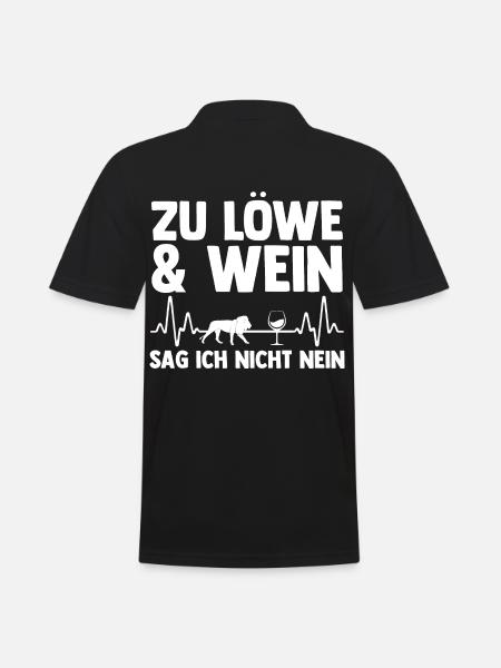 Löwe Löwen - Männer Poloshirt - Schwarz