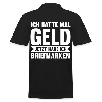 Philatelie Briefmarkensammlung Briefmarkensammler - Männer Poloshirt - Schwarz - Hinten - Kai (181cm)