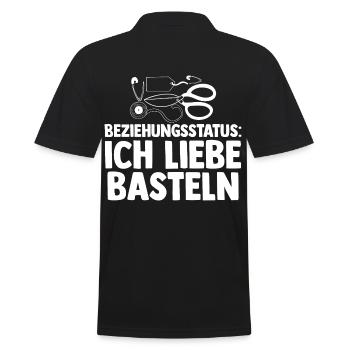 Beziehungsstatus Bastler Bastelunterricht Basteln - Männer Poloshirt - Schwarz - Hinten - Kai (181cm)