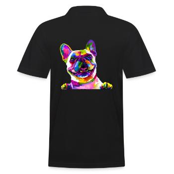 French Bulldog - Men's Polo Shirt - black - Back - Kai (181cm)