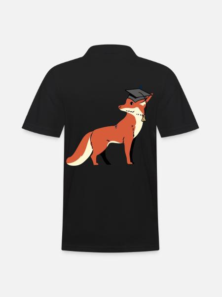 Fuchs Weisheit klug Gelehrter lernen Weise - Männer Poloshirt - Schwarz