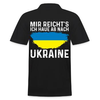 Ukraine Ukrainer Ukrainisches - Männer Poloshirt - Schwarz - Hinten - Kai (181cm)