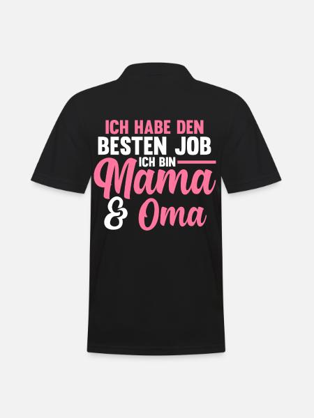 Großmutter Großmama Omi Oma - Männer Poloshirt - Schwarz