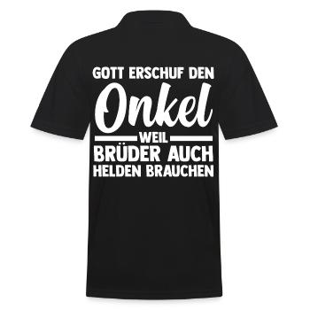 Patenonkel Pate Onkel - Männer Poloshirt - Schwarz - Hinten - Kai (181cm)