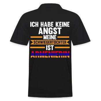 Ich habe keine Angst meine Schwiegertochter ist Ar - Männer Poloshirt - Schwarz - Hinten - Kai (181cm)