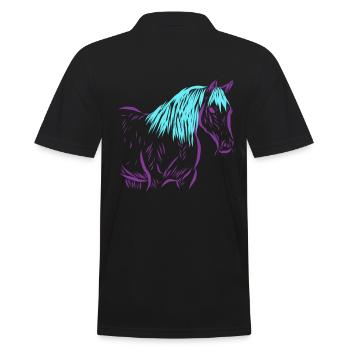 Cheval - Polo Homme - noir - Dos - Kai (181cm)