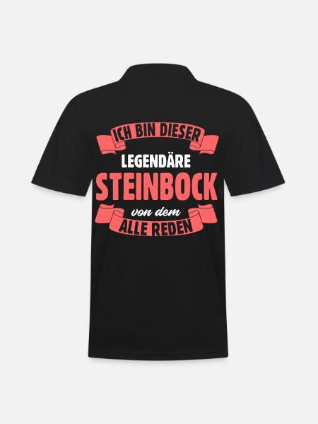 Sternzeichen Steinbock - Männer Poloshirt - Schwarz