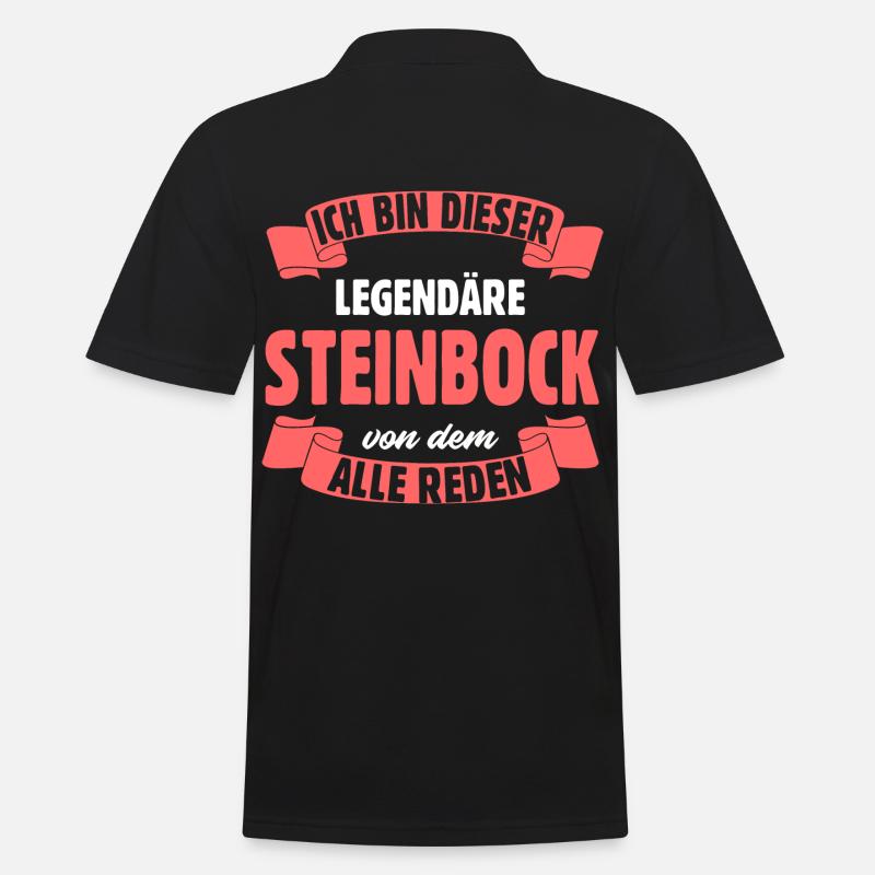 Sternzeichen Steinbock - Männer Poloshirt - Schwarz