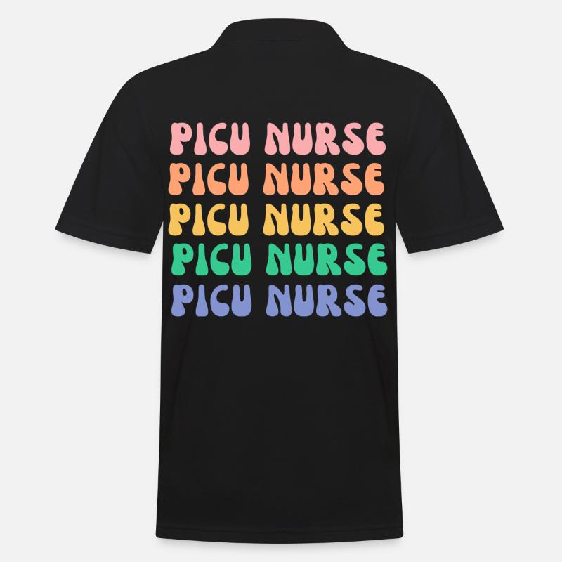 Picu Krankenschwester - Männer Poloshirt - Schwarz