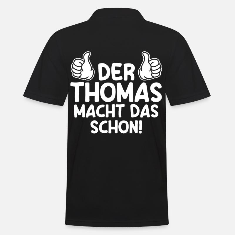 Thomas - Männer Poloshirt - Schwarz