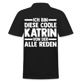 Katrin - Männer Poloshirt - Schwarz - Hinten - Kai (181cm)
