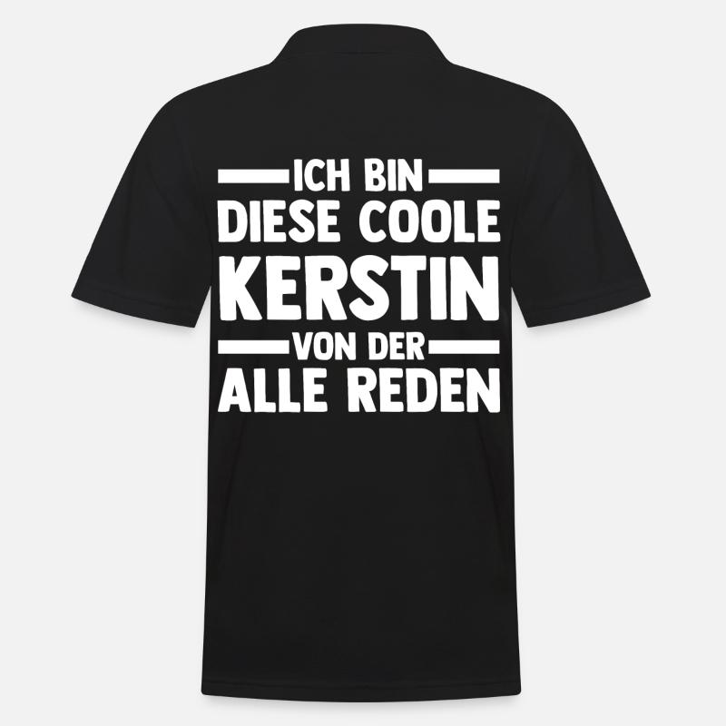 Kerstin - Männer Poloshirt - Schwarz