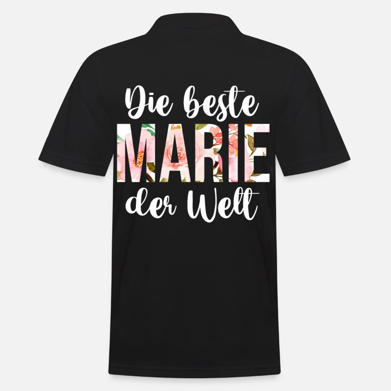 Marie - Männer Poloshirt - Schwarz
