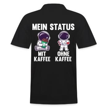 Astronaut Mein Status Mit Kaffee Ohne Kaffee - Männer Poloshirt - Schwarz - Hinten - Kai (181cm)