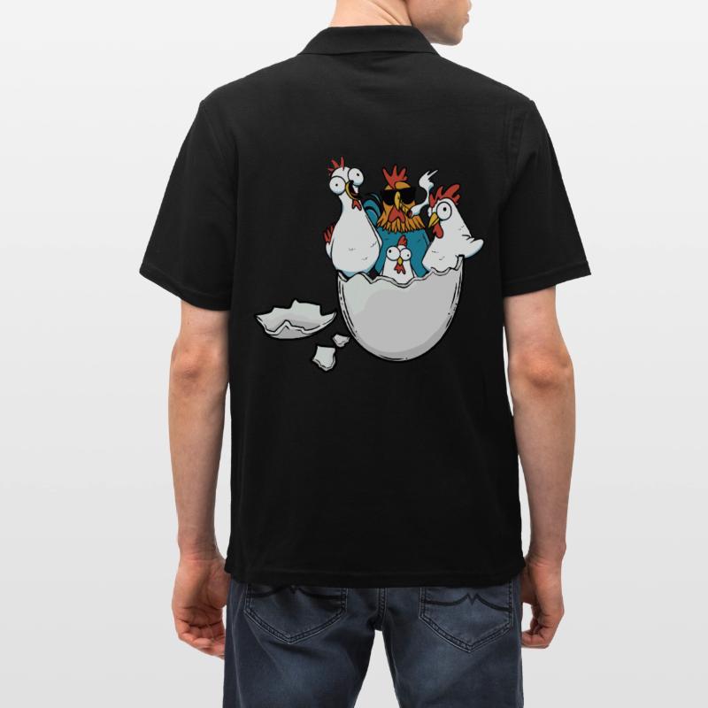 Eggshell Chickens Easter Eggs Poultry Poultry Men's Polo Shirt