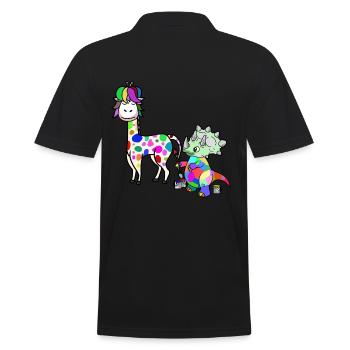 Fantasy Sauvage Giraffe Dino artiste Enfants - Polo Homme - noir - Dos - Kai (181cm)