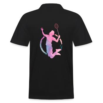 Passe-temps de badminton - Polo Homme - noir - Dos - Kai (181cm)