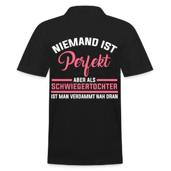 Perfekte Schwiegertochter - Männer Poloshirt - Schwarz - Hinten - Kai (181cm)