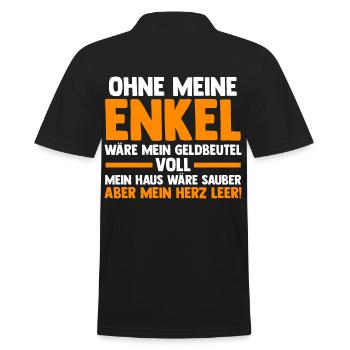 Großvater Großpapa Opi Opa - Männer Poloshirt - Schwarz - Hinten - Kai (181cm)